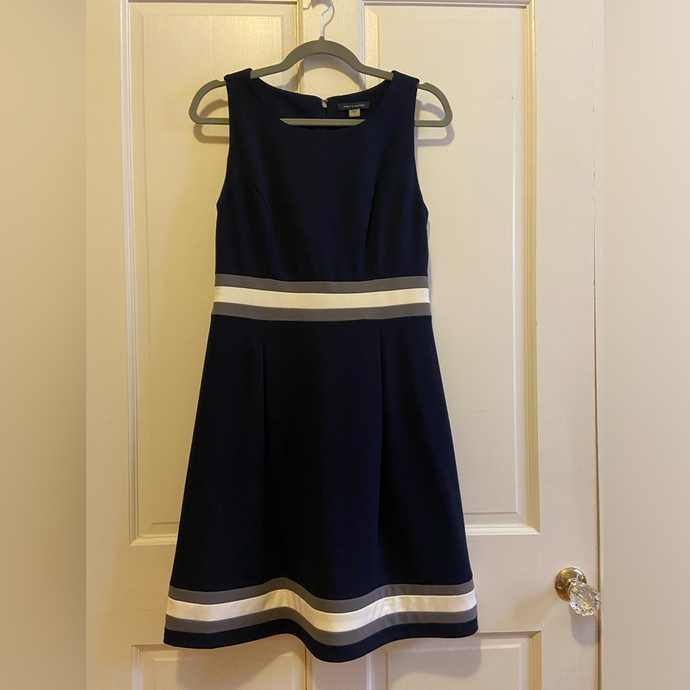 Tommy Hilfiger dress. Navy blue with white/gray stripe.
